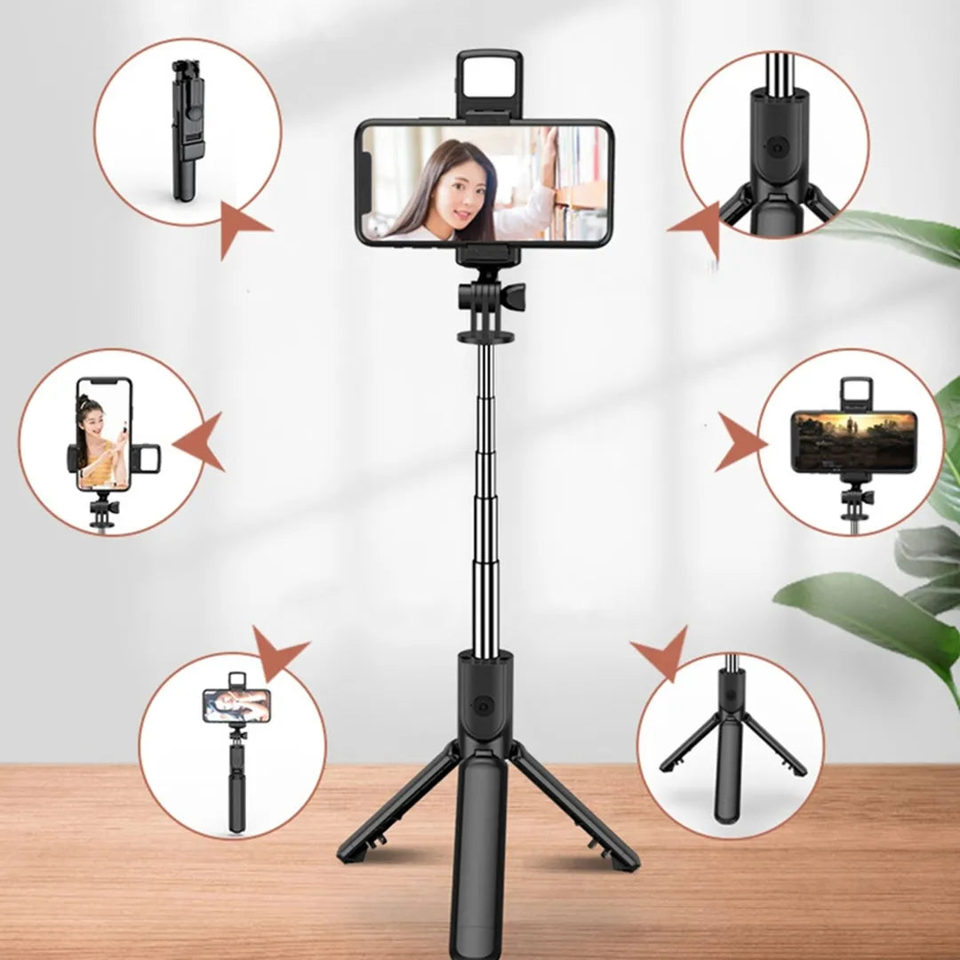 SELFIE STICK - TRĂPODE CON LED Y BLUETOOTH