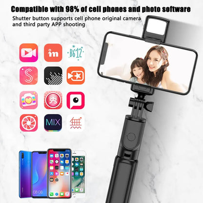 SELFIE STICK - TRÍPODE CON LED Y BLUETOOTH