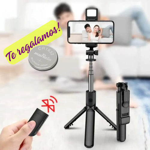 SELFIE STICK - TRÍPODE CON LED Y BLUETOOTH