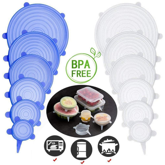TAPAS DE SILICONA REUTILIZABLE KIT DE 6