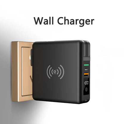 SÚPER POWER BANK CON CARGA INALÁMBRICA